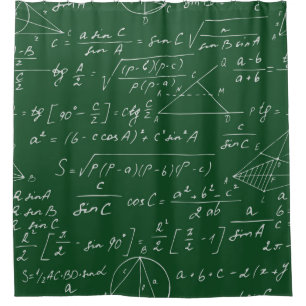 Nahtloses geometrisches Muster mit Trigonometrie Duschvorhang