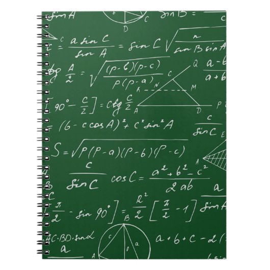 Nahtloses geometrisches Muster mit Trigonometrie Notizblock (Vorderseite)