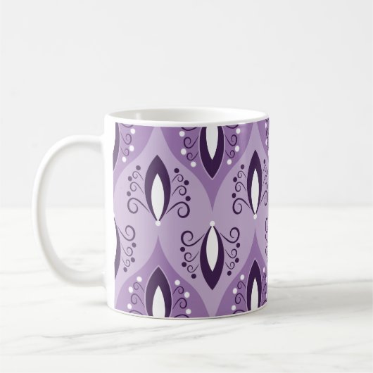 Nahtloses geometrisches Muster mit Wirbel Kaffeetasse (Links)