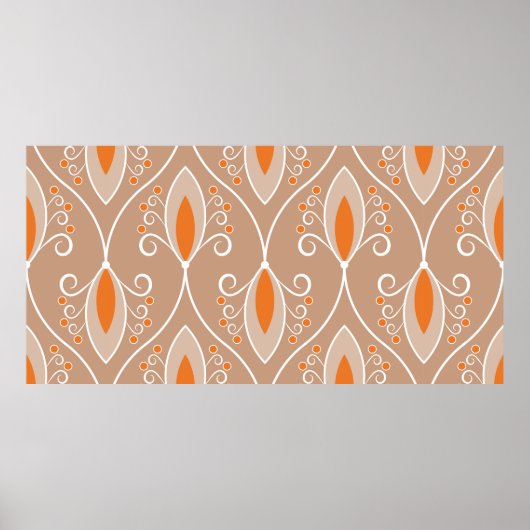 Nahtloses geometrisches Muster mit Wirbel Poster (Vorne)