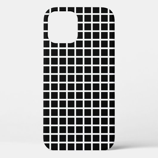 Nahtloses geometrisches Muster. Schwarzes Quadrat Case-Mate iPhone Hülle (Rückseite)