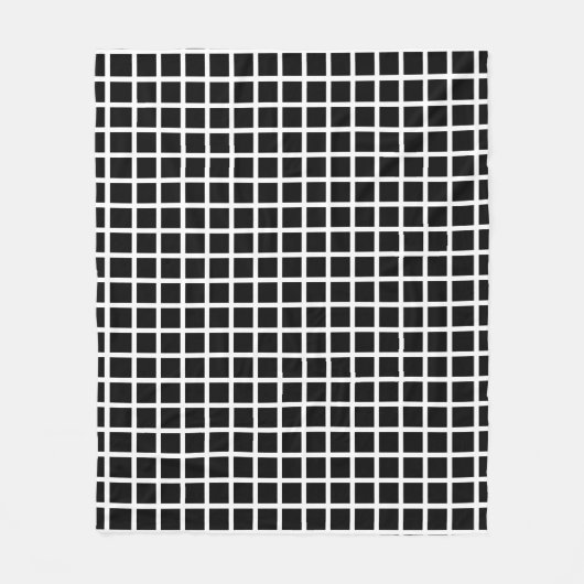 Nahtloses geometrisches Muster. Schwarzes Quadrat Fleecedecke (Vorderseite)