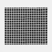 Nahtloses geometrisches Muster. Schwarzes Quadrat Fleecedecke (Vorderseite (Horizontal))