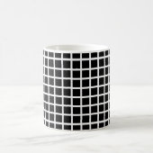 Nahtloses geometrisches Muster. Schwarzes Quadrat  Kaffeetasse (Mittel)