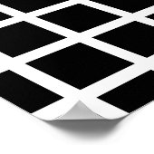 Nahtloses geometrisches Muster. Schwarzes Quadrat  Poster (Ecke)