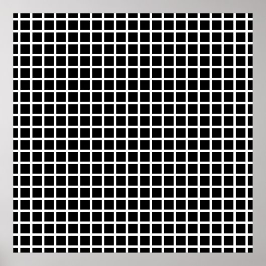 Nahtloses geometrisches Muster. Schwarzes Quadrat  Poster (Vorne)