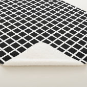 Nahtloses geometrisches Muster. Schwarzes Quadrat Sherpadecke (3/4)