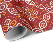 Nahtloses geometrisches Patoda bandhani Muster Geschenkpapier (Rolleneckpunkt)