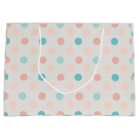 Nahtloses gepunktetes Muster Große Geschenktüte (Vorderseite)
