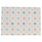 Nahtloses gepunktetes Muster Große Geschenktüte (Rückseite)