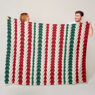 Nahtloses gestricktes Weihnachts-Digitalmuster Fleecedecke