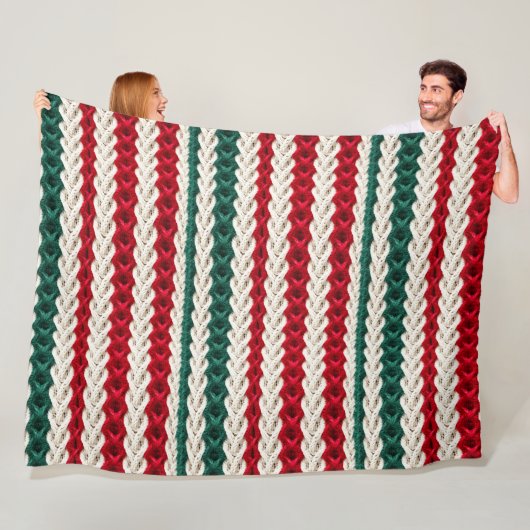 Nahtloses gestricktes Weihnachts-Digitalmuster Fleecedecke (Beispiel)