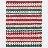 Nahtloses gestricktes Weihnachts-Digitalmuster Fleecedecke (Vorderseite)