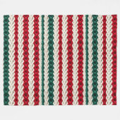 Nahtloses gestricktes Weihnachts-Digitalmuster Fleecedecke (Vorderseite (Horizontal))