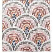 Nahtloses gewelltes Muster. Seigaiha Design in pol Duschvorhang (Vorderseite)