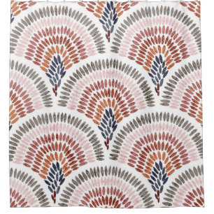 Nahtloses gewelltes Muster. Seigaiha Design in pol Duschvorhang