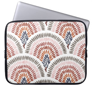 Nahtloses gewelltes Muster. Seigaiha Design in pol Laptopschutzhülle