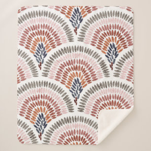 Nahtloses gewelltes Muster. Seigaiha Design in pol Sherpadecke