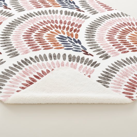 Nahtloses gewelltes Muster. Seigaiha Design in pol Sherpadecke (3/4)