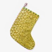 Nahtloses Gold Kleiner Weihnachtsstrumpf (Vorderansicht (hängend))