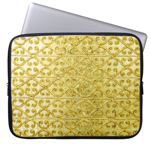 Nahtloses Gold Laptopschutzhülle (Vorderseite)
