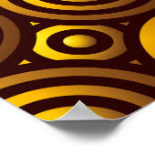 Nahtloses Gold-Muster Poster (Ecke)