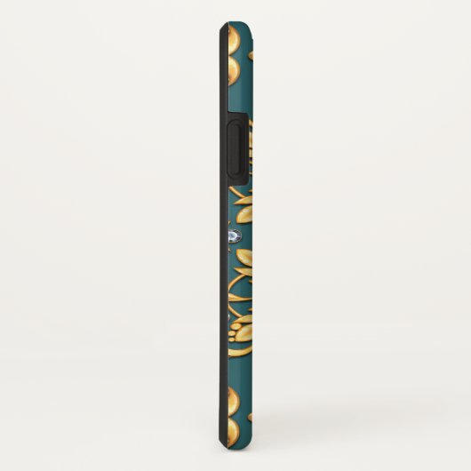 Nahtloses goldenes Muster mit Ruby Case-Mate iPhone Hülle (Hinten/Rechts)