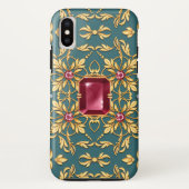 Nahtloses goldenes Muster mit Ruby Case-Mate iPhone Hülle (Rückseite)