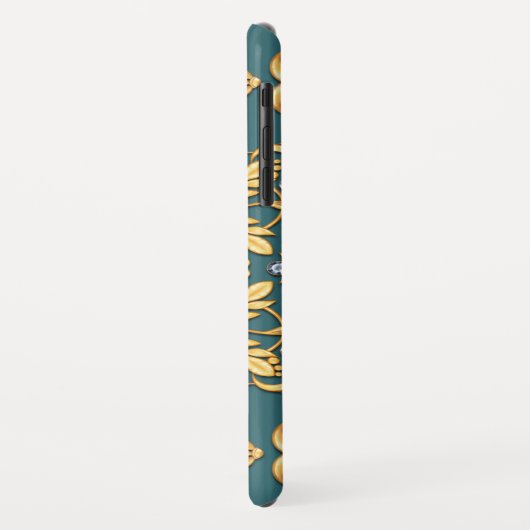 Nahtloses goldenes Muster mit Ruby Case-Mate iPhone Hülle (Hinten/Links)