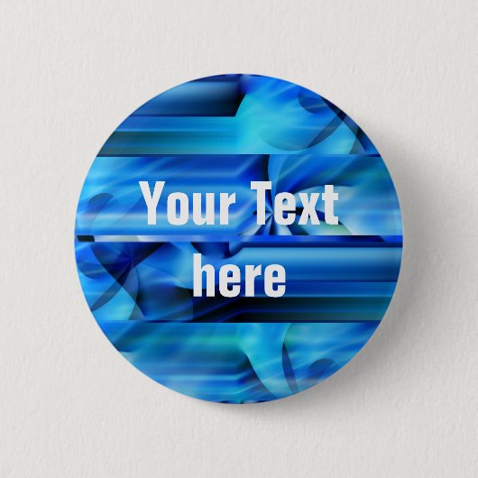 Nahtloses Grafikdesign - blau, schwarz I Button (Vorderseite)