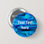 Nahtloses Grafikdesign - blau, schwarz I Button (Vorne & Hinten)