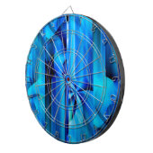 Nahtloses Grafikdesign - blau, schwarz I Dartscheibe (Vorderseite rechts)