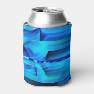 Nahtloses Grafikdesign - blau, schwarz I Dosenkühler
