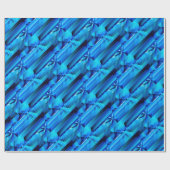 Nahtloses Grafikdesign - blau, schwarz I Geschenkpapier (Flach)