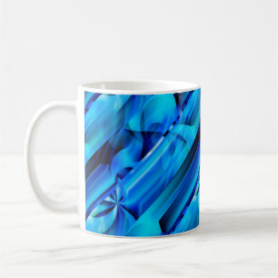 Nahtloses Grafikdesign - blau, schwarz I Kaffeetasse