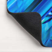 Nahtloses Grafikdesign - blau, schwarz I Mousepad (Ecke)
