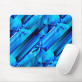 Nahtloses Grafikdesign - blau, schwarz I Mousepad (Mit Mouse)