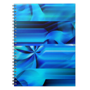 Nahtloses Grafikdesign - blau schwarz I Notizblock