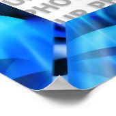 Nahtloses Grafikdesign - blau, schwarz I Poster (Ecke)