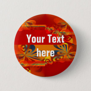 Nahtloses Grafikdesign - rot orange I Button