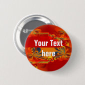 Nahtloses Grafikdesign - Rot orange I Button (Vorne & Hinten)