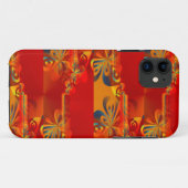 Nahtloses Grafikdesign - Rot orange I Case-Mate iPhone Hülle (Rückseite (Horizontal))