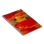 Nahtloses Grafikdesign - Rot orange I Notizblock (Rechte Seite)