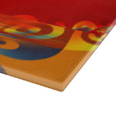 Nahtloses Grafikdesign - Rot orange I Schneidebrett (Ecke)