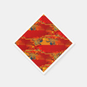 Nahtloses Grafikdesign - Rot orange I Serviette (Ecke)