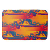 Nahtloses grafisches Design - gelbes Rot I Badematte (Vorderseite)