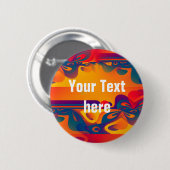 Nahtloses grafisches Design - gelbes Rot I Button (Vorne & Hinten)