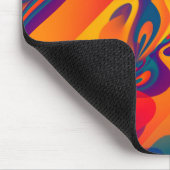 Nahtloses grafisches Design - gelbes Rot I Mousepad (Ecke)