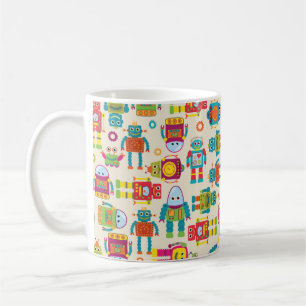 Nahtloses, haltbares Hintergrundmuster mit Niedlic Kaffeetasse