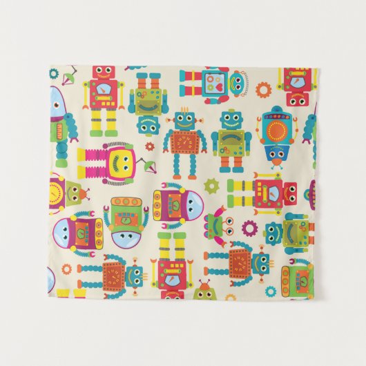 Nahtloses, haltbares Hintergrundmuster mit Niedlic Wandteppich (Vorderseite (Horizontal))